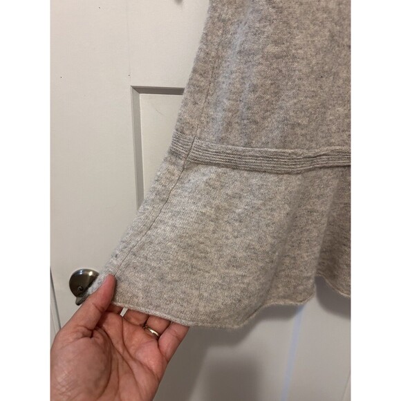 White + Warren Long Sleeve 100% Cashmere Mock Neck Sweater Dress Small Warm Gray - Picture 3 of 7